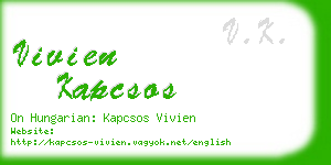 vivien kapcsos business card